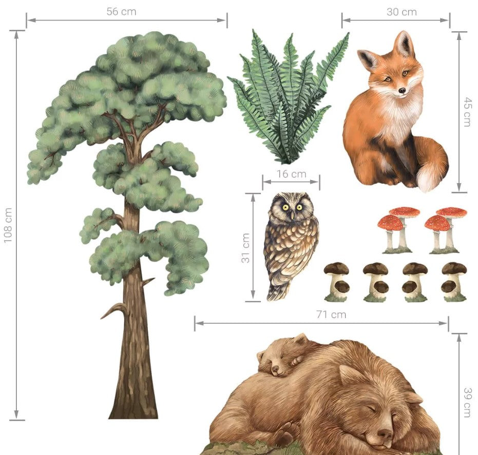 Sticker Animaux de la forêt