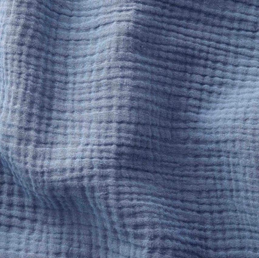 Ciel de lit bébé Bleu - Fait main double gaze