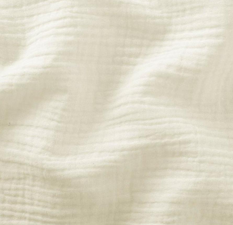 Panier à langer + matelas + housse double gaze Ecru