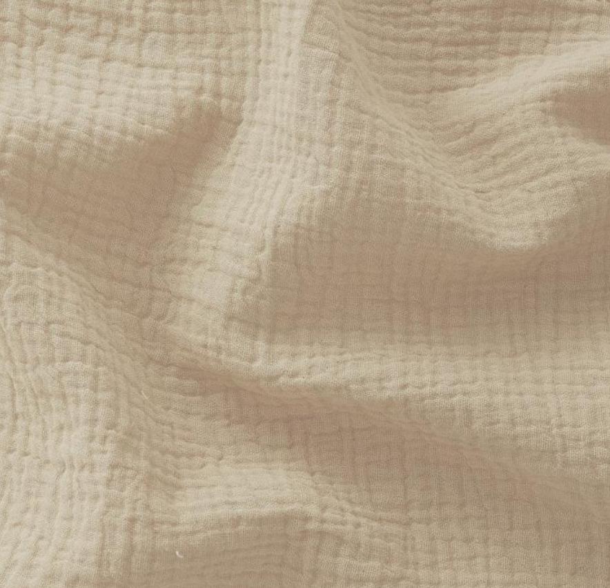 Panier à langer + matelas + housse double gaze Beige