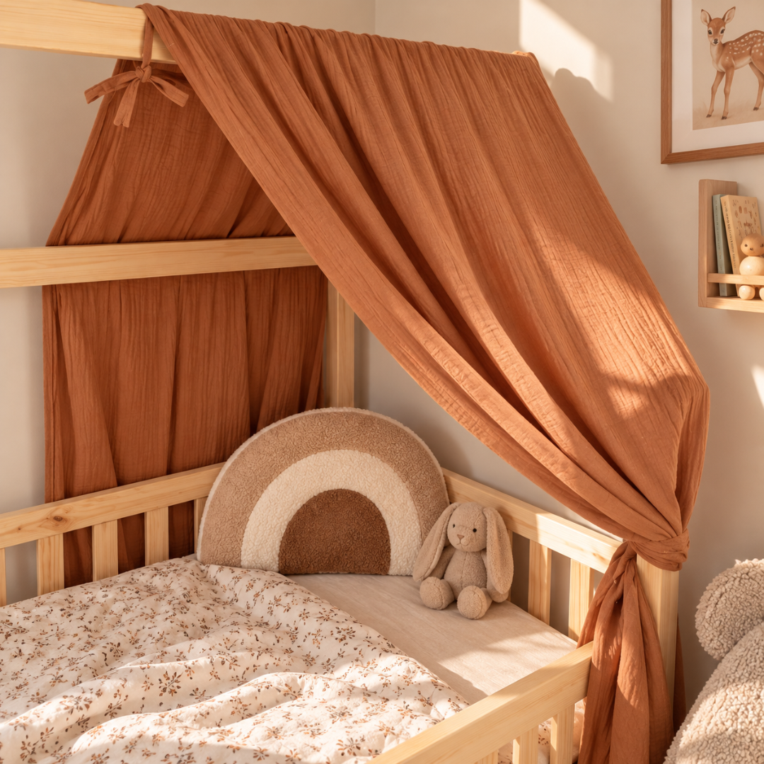 Ciel de lit cabane Caramel