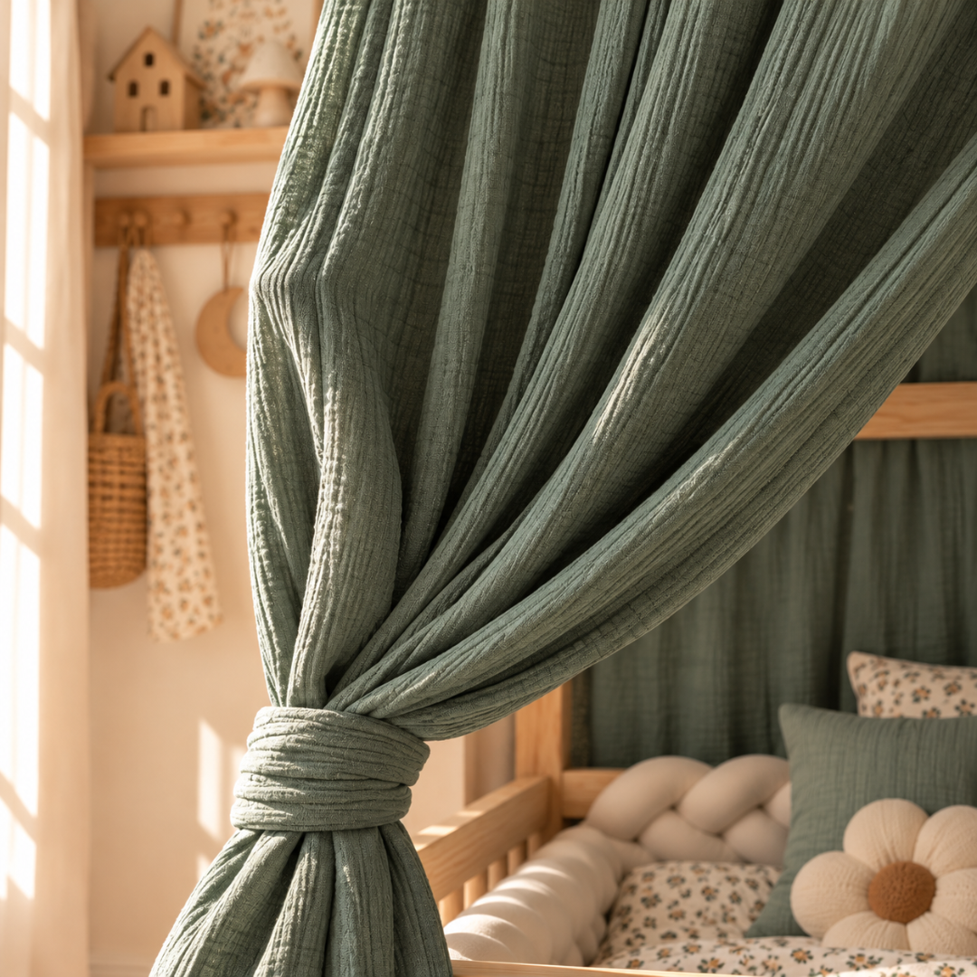 Ciel de lit cabane Vert eucalyptus