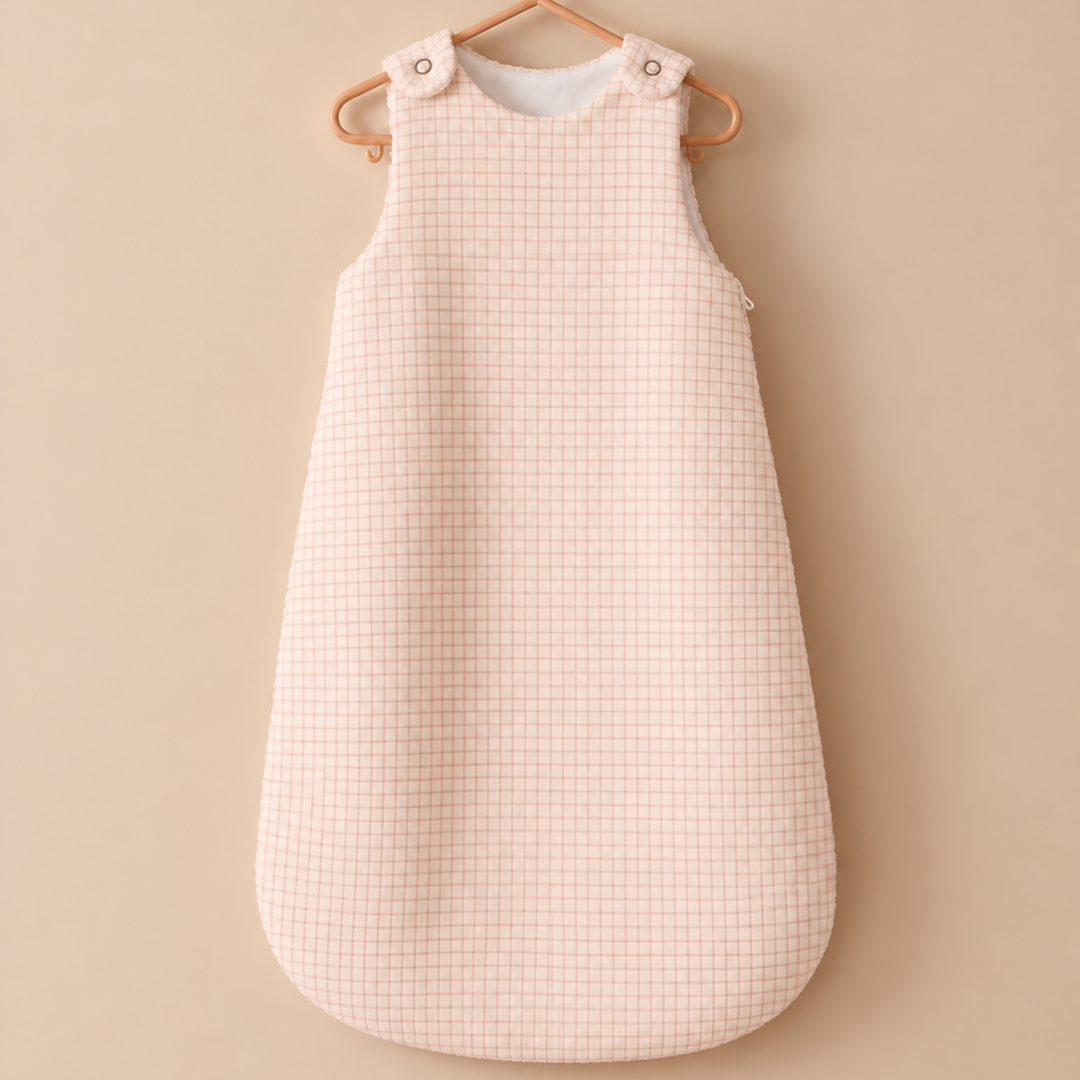 Gigoteuse bébé petits carreaux rose clair
