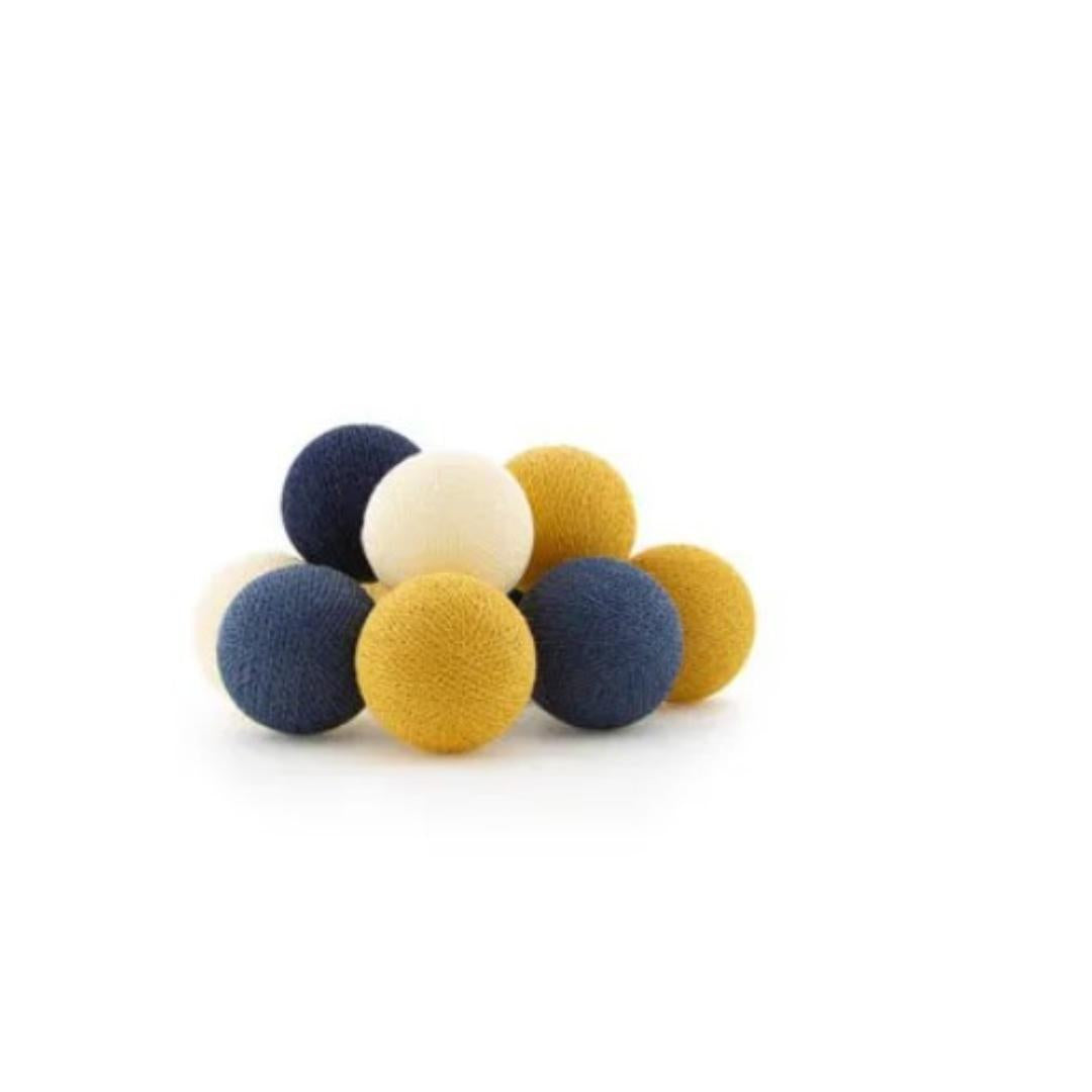 Guirlande lumineuse LED - Bleu & Jaune moutarde