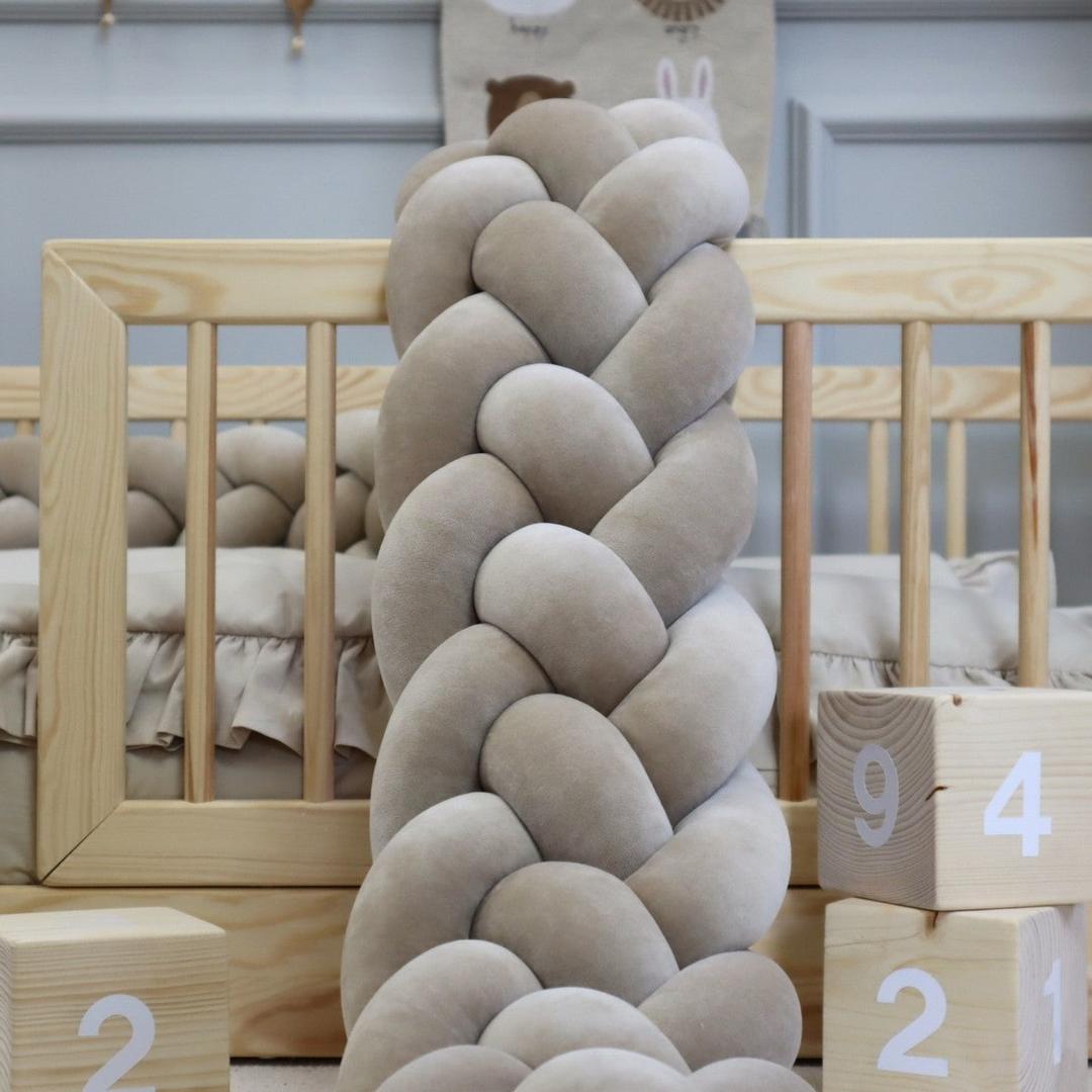 Tresse de lit 4 brins Beige foncé 340cm