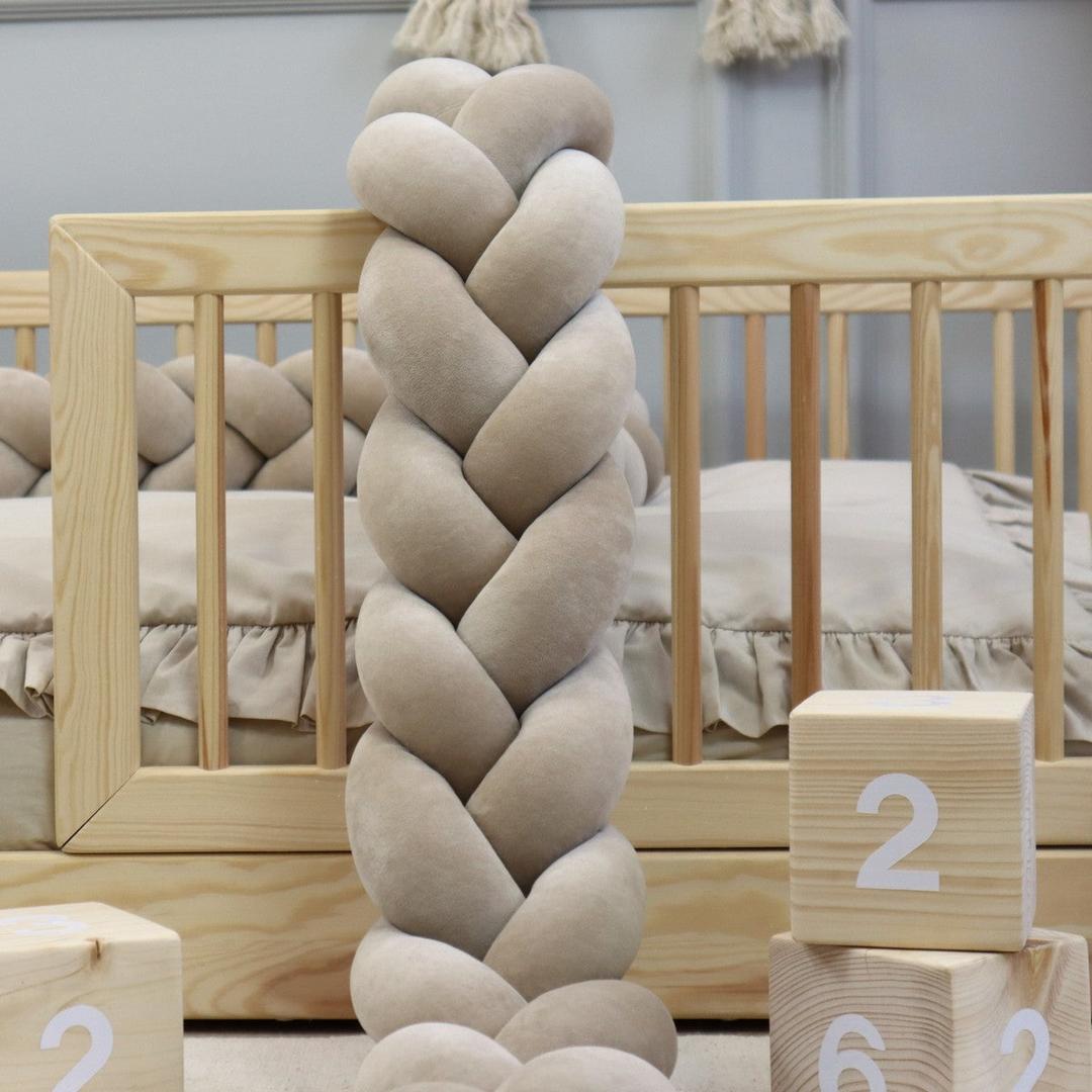 Tresse de lit Beige foncé 300cm