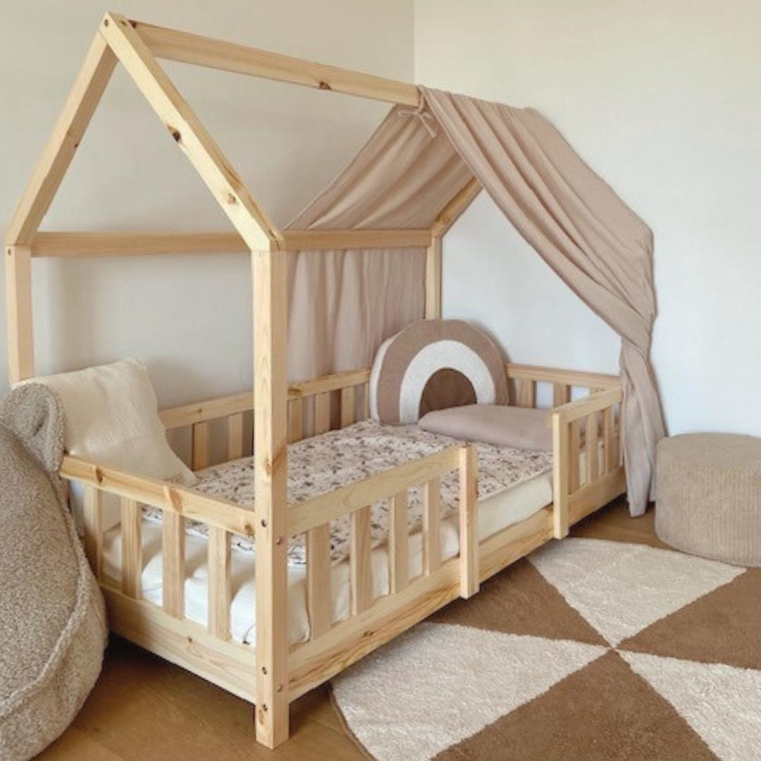 Ciel de lit cabane Beige 90x190cm