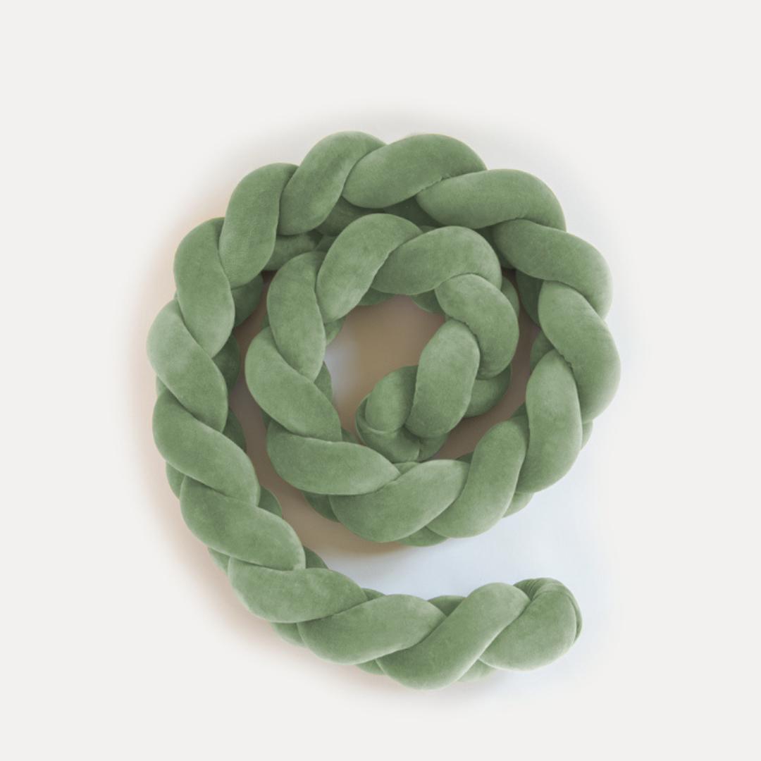 Tresse de lit vert eucalyptus 300cm