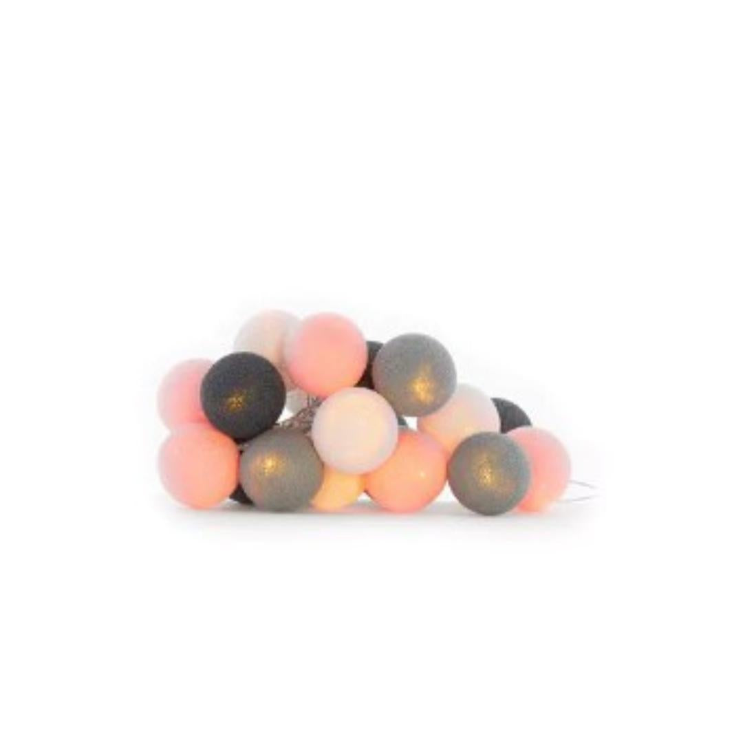 Guirlande lumineuse LED - Rose & Gris