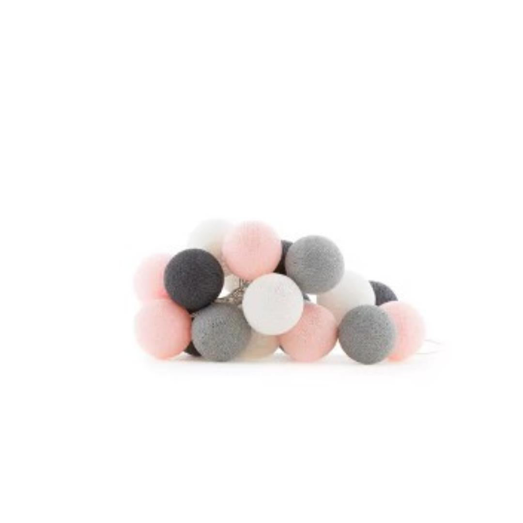 Guirlande lumineuse LED - Rose & Gris