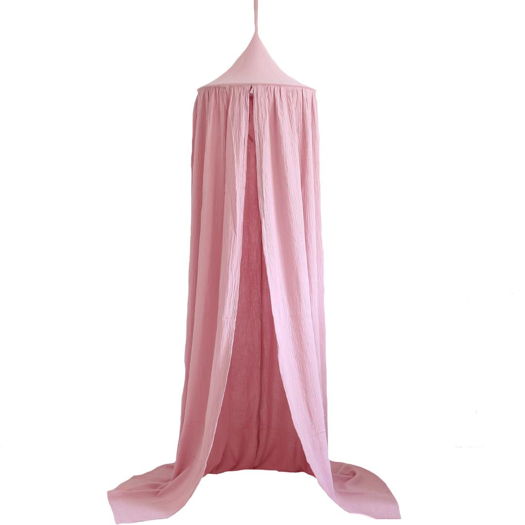 Ciel de lit bébé Rose - Fait main