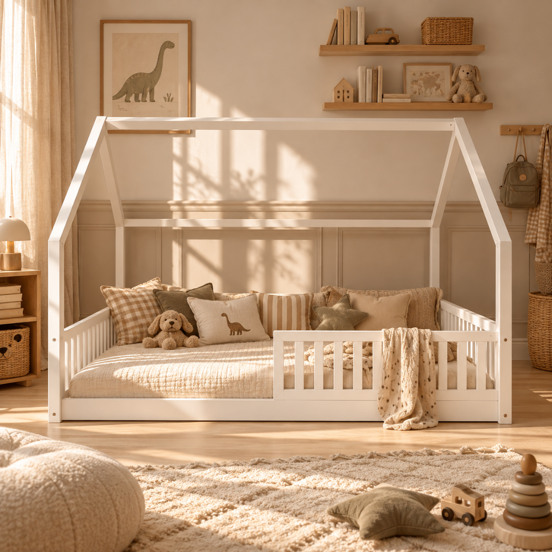 Lit cabane Montessori avec barrière Pia