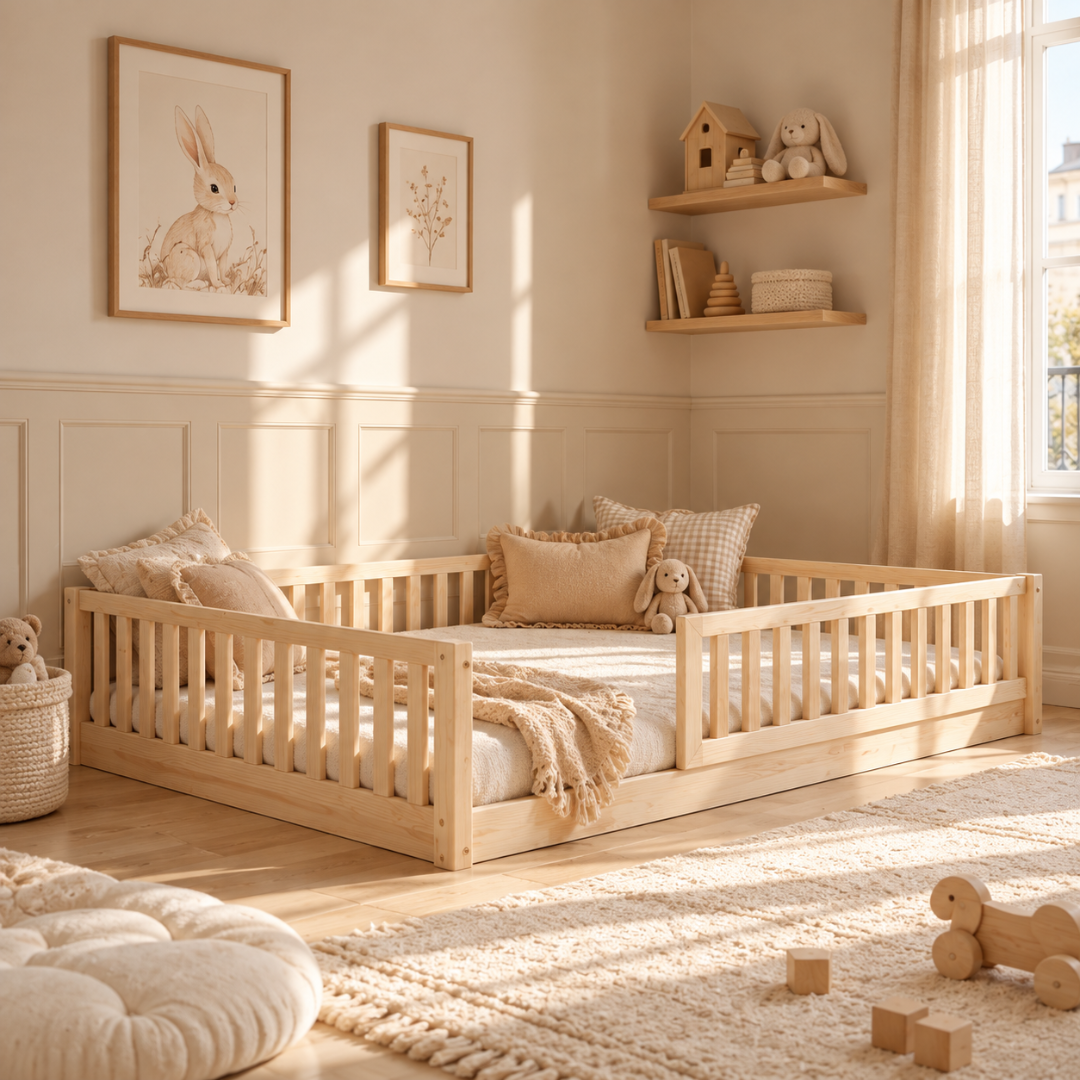 Grand lit Montessori Basile 140x190cm ou 140x200cm