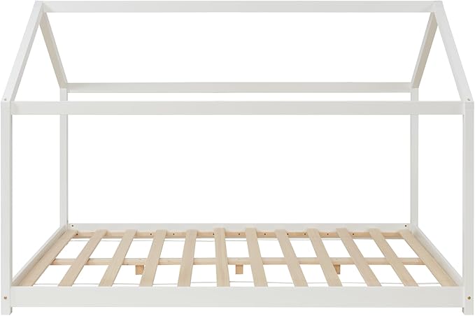 Lit cabane Montessori - 90x200cm - Blanc