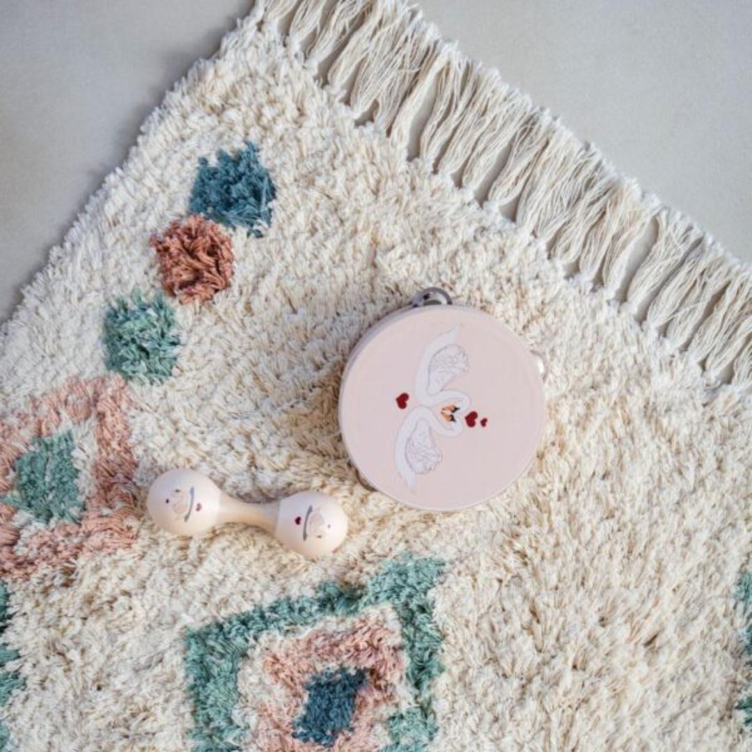 Tapis enfant berbère écru & vert