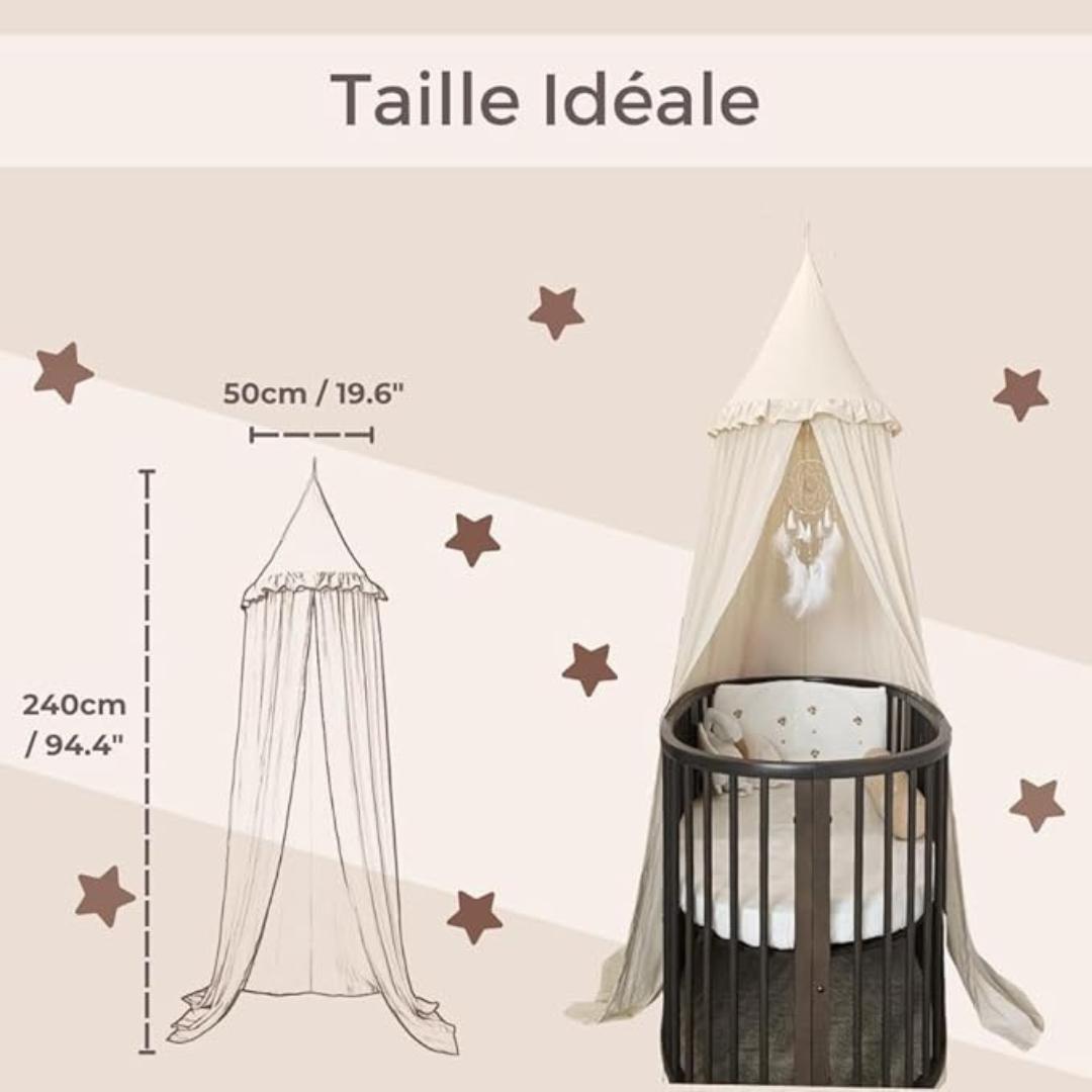 Ciel de lit bébé Ecru