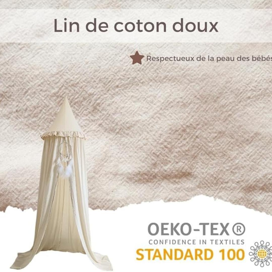Ciel de lit bébé Ecru