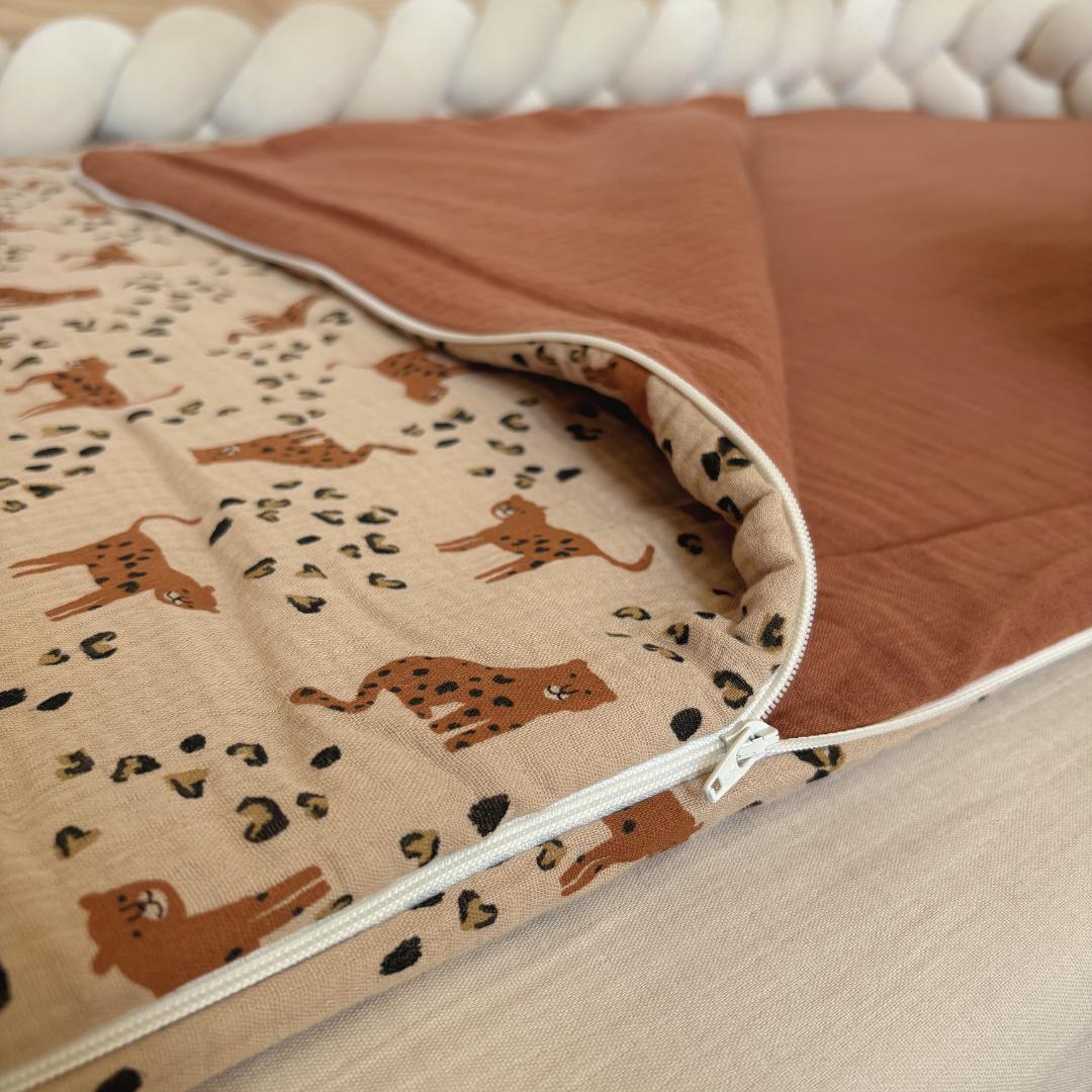 Sac de couchage enfant leopard beige