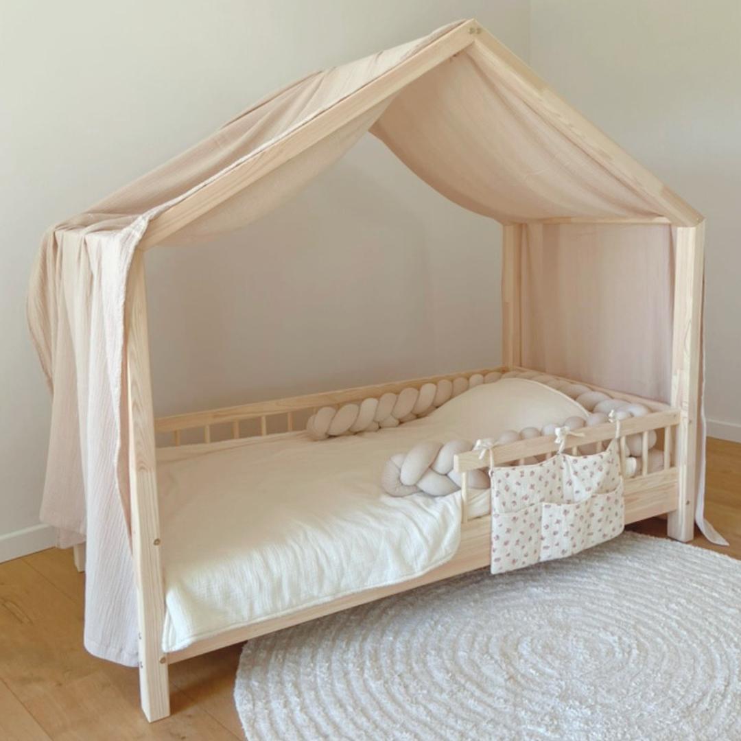 Ciel de lit cabane Beige 90x190cm
