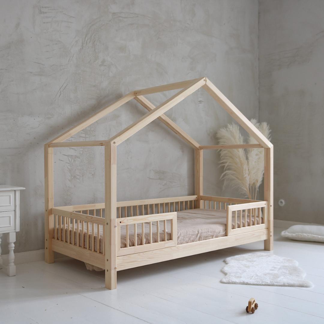 Lit cabane avec barrière Roma 90x200cm