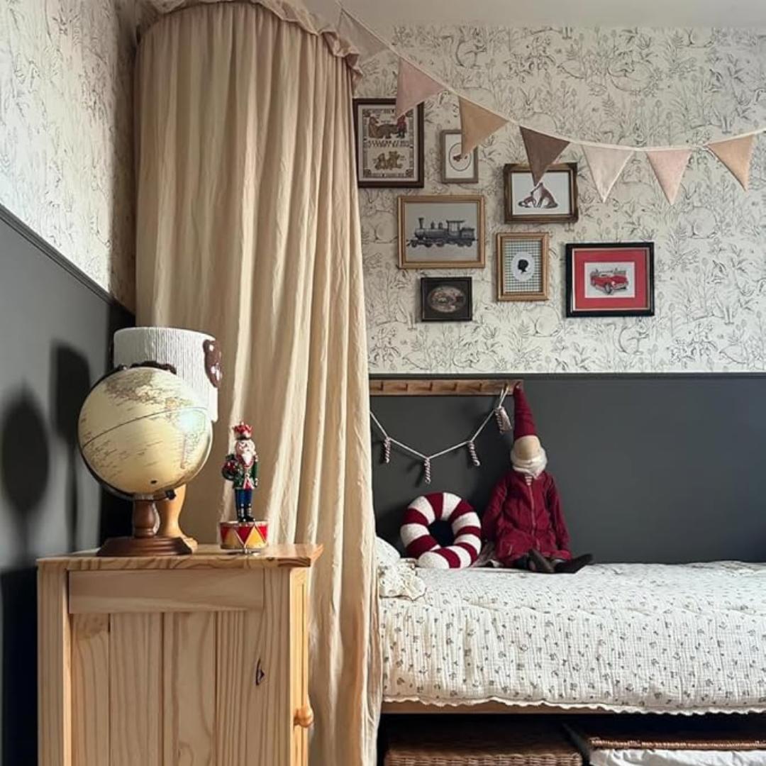 Ciel de lit bébé Beige