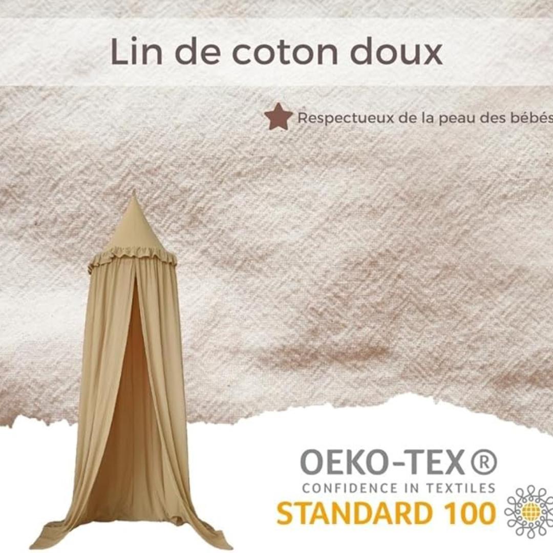 Ciel de lit bébé Beige