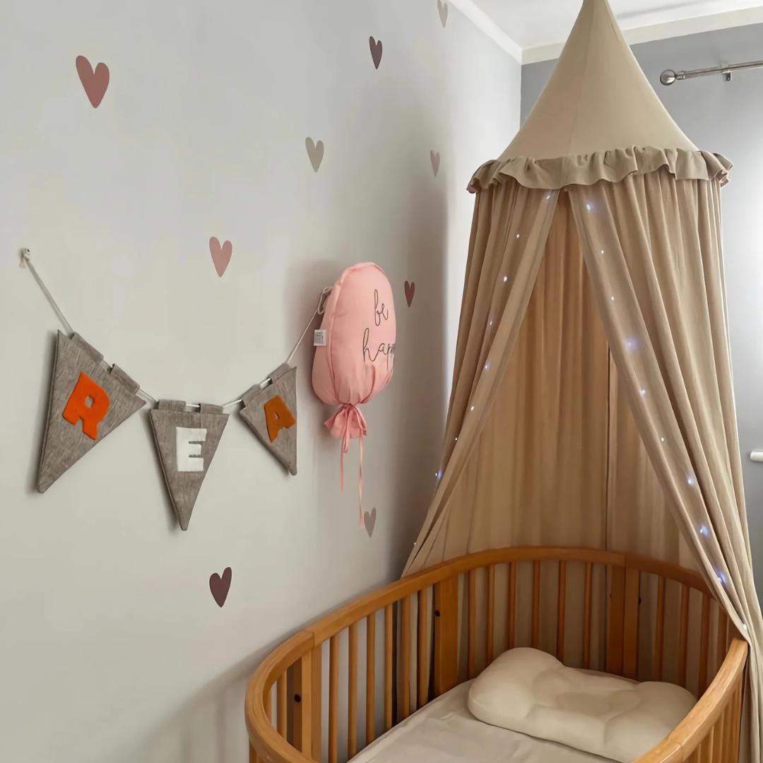 Ciel de lit bébé Beige