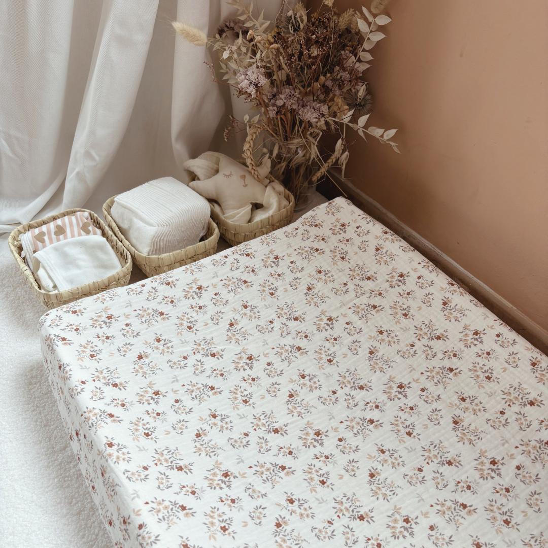 Housse matelas à langer double gaze BIO Nina