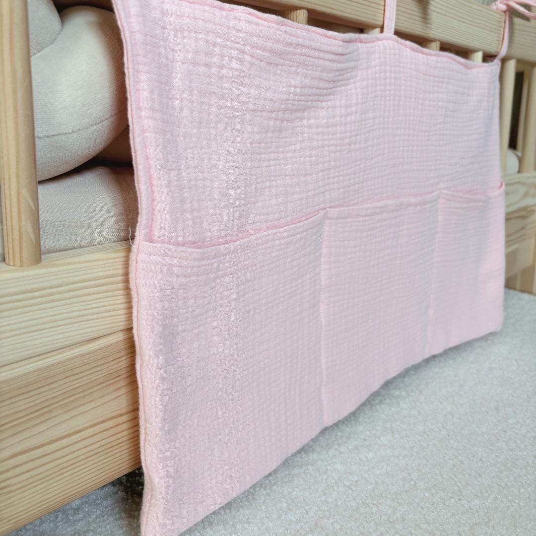 Pochette de rangement lit - Rose blush