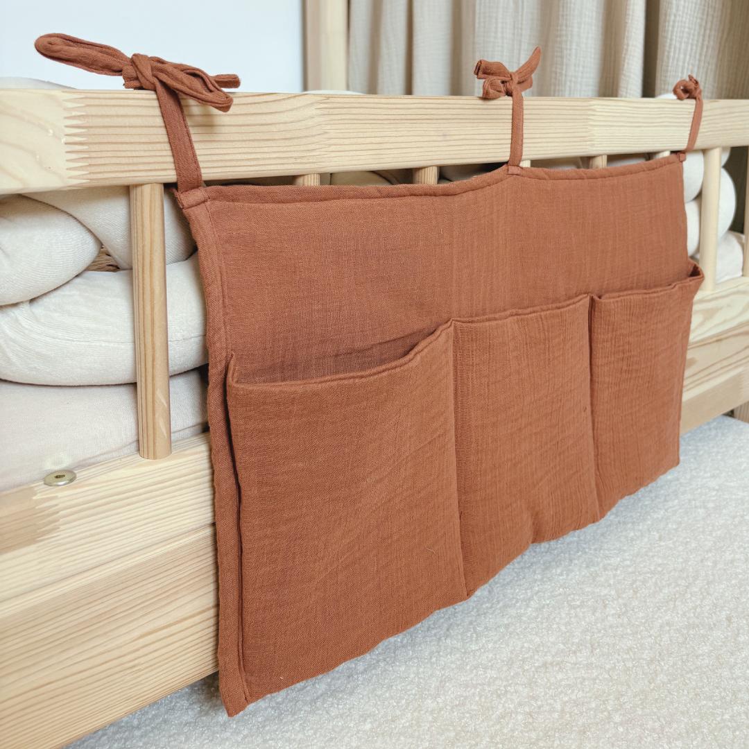 Pochette de rangement lit - Terracotta