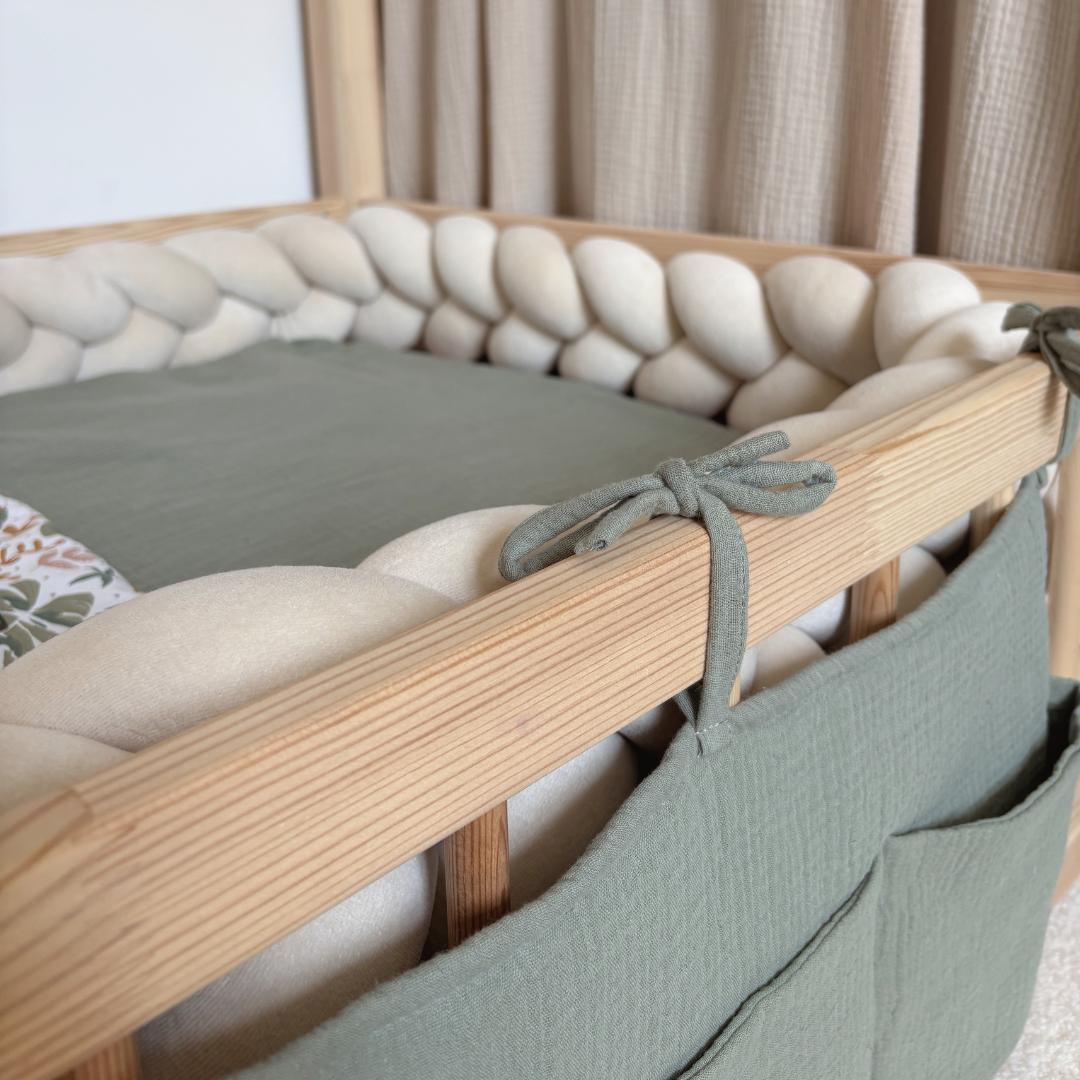 Pochette de rangement lit - Vert kaki