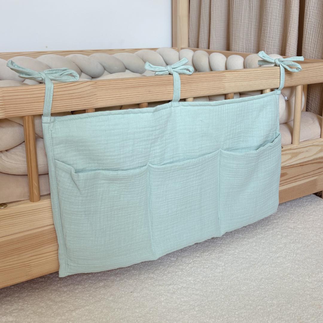Pochette de rangement lit Vert menthe