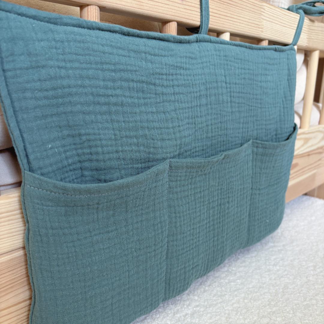 Pochette de rangement lit - Vert eucalyptus
