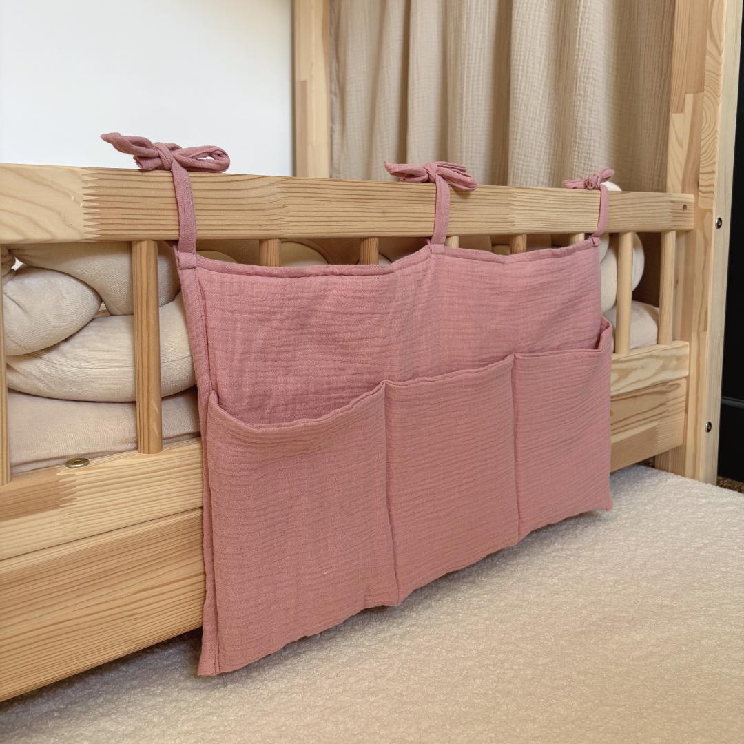 Pochette de rangement lit - Rose