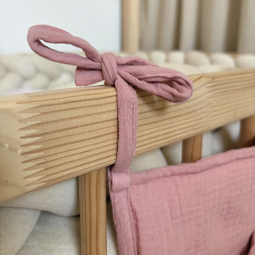 Pochette de rangement lit - Rose