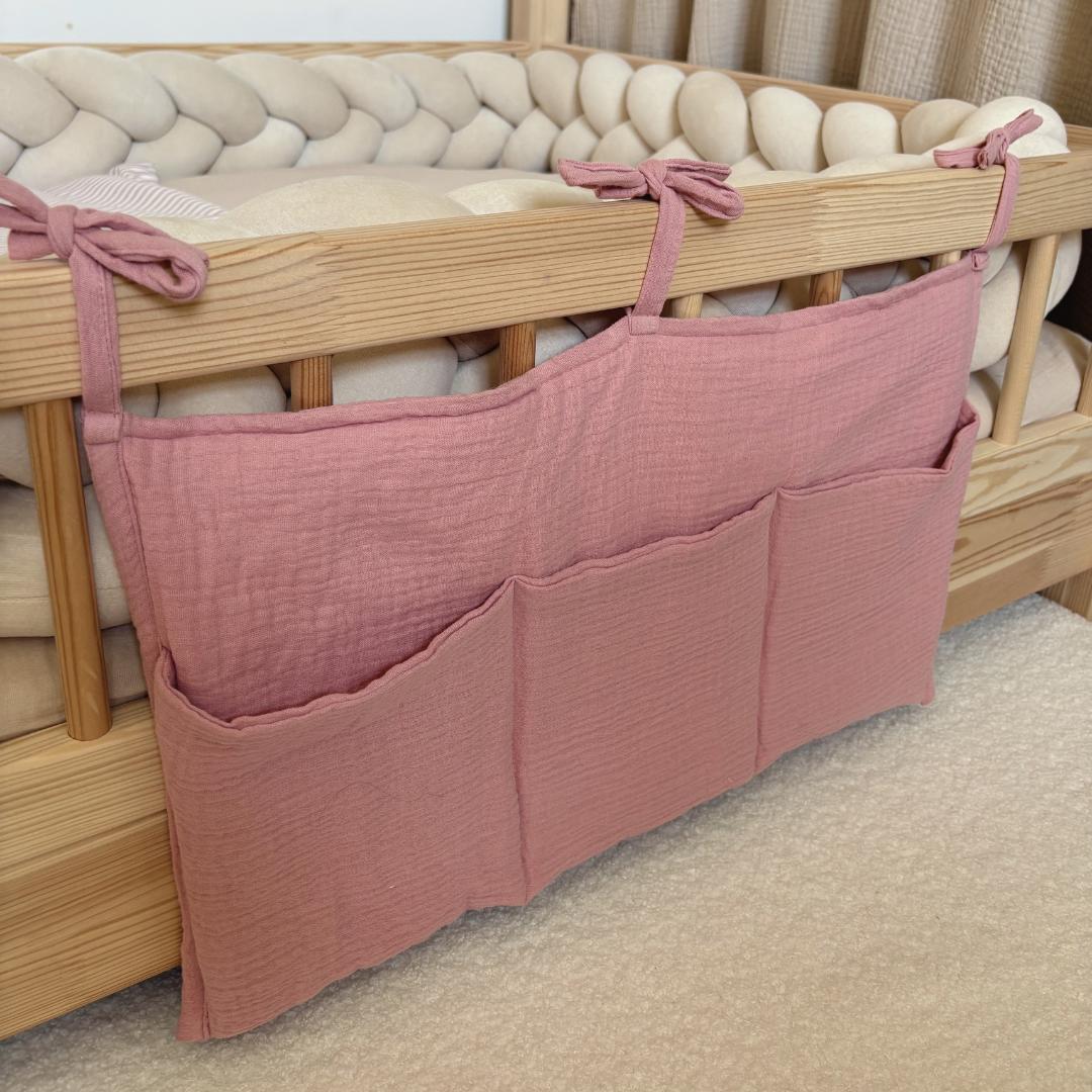 Pochette de rangement lit - Rose