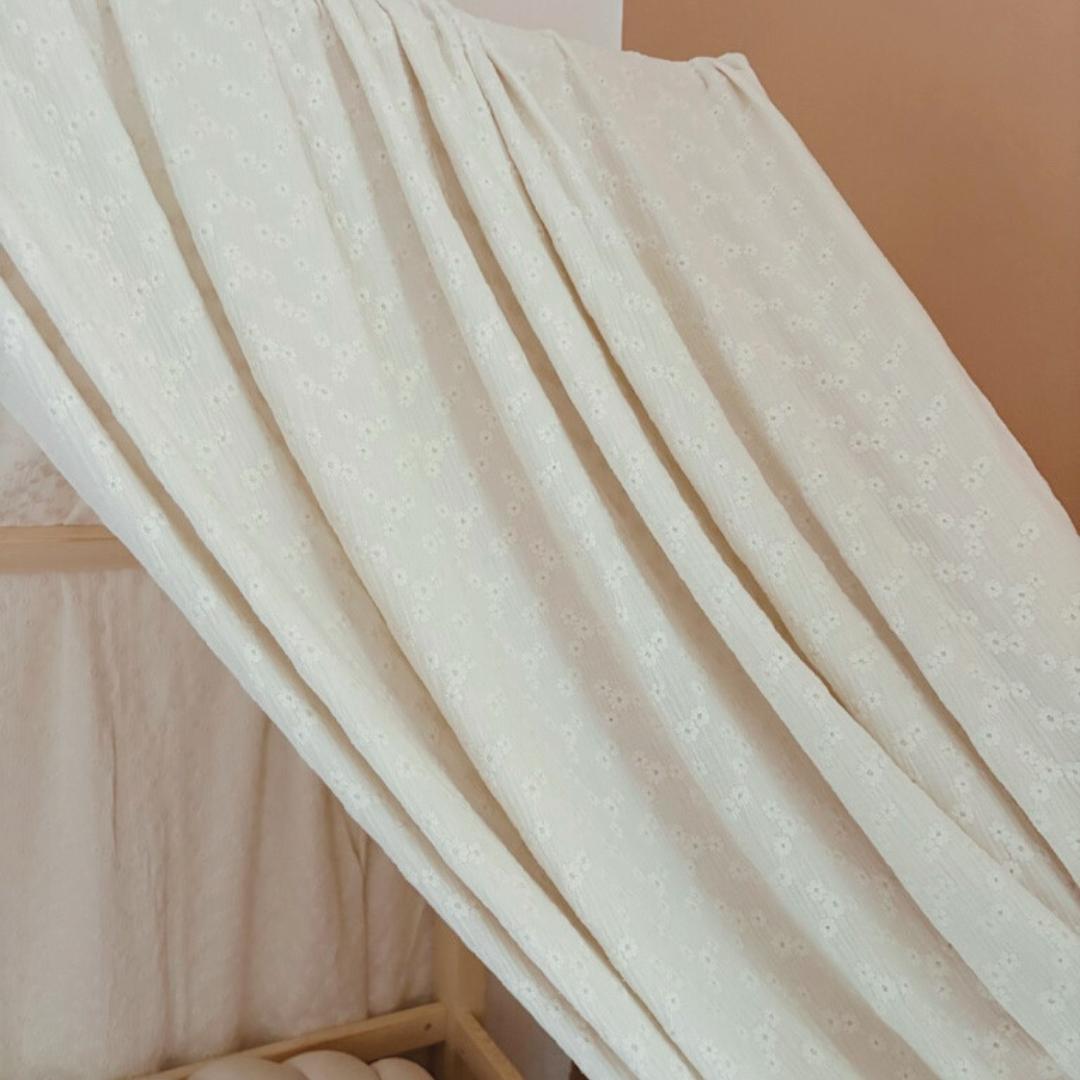 Ciel de lit cabane (pack de 2) Ecru bohème