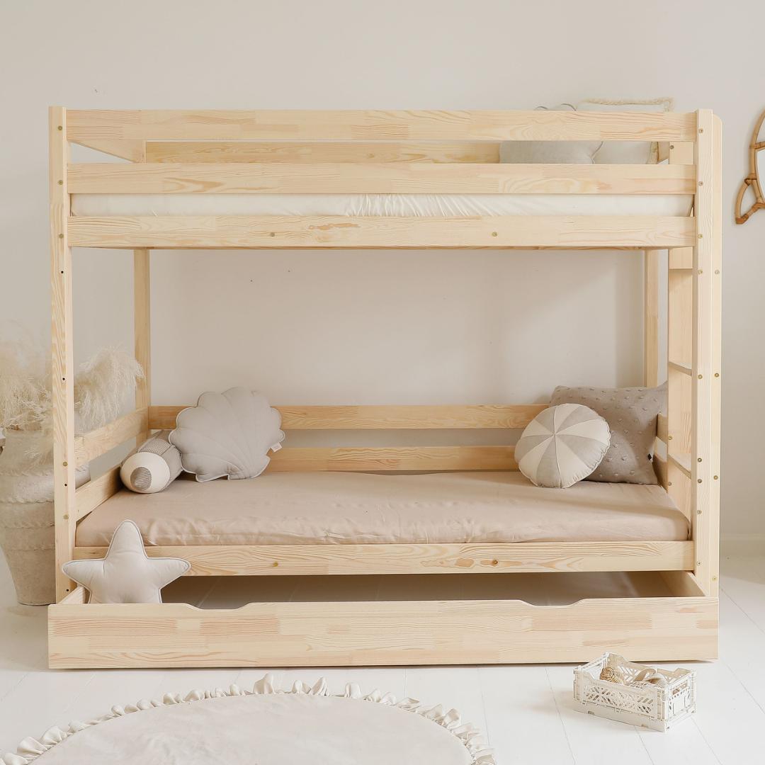 Lit superposé enfant avec tiroir 90x200cm