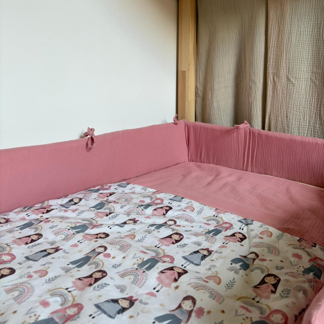 Roze dubbelgaas cabinebedbumper