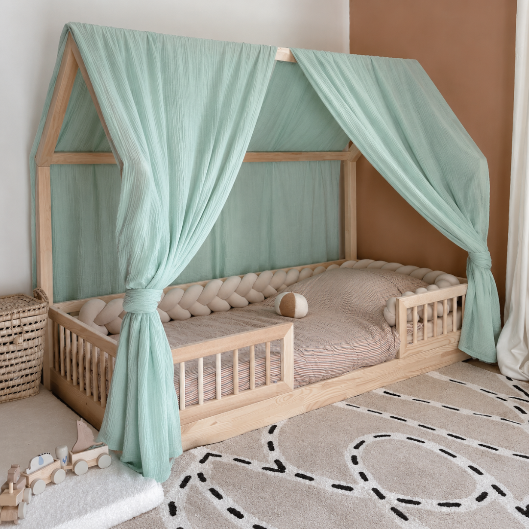 Ciel de lit cabane (pack de 2) Vert menthe