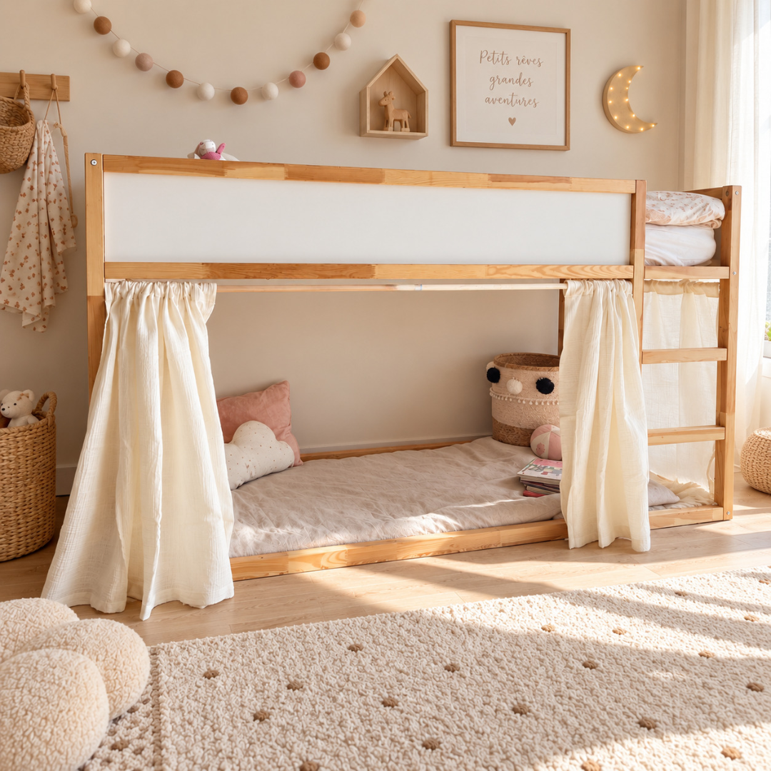 IKEA Kura bedgordijnen - Ecru