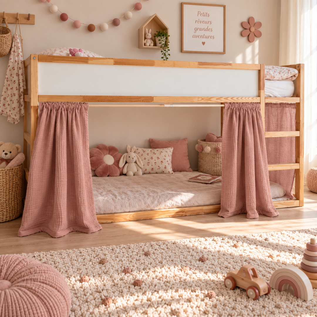 IKEA Kura bedgordijnen - Roze
