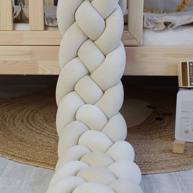 Tresse de lit 4 brins Beige clair 200cm
