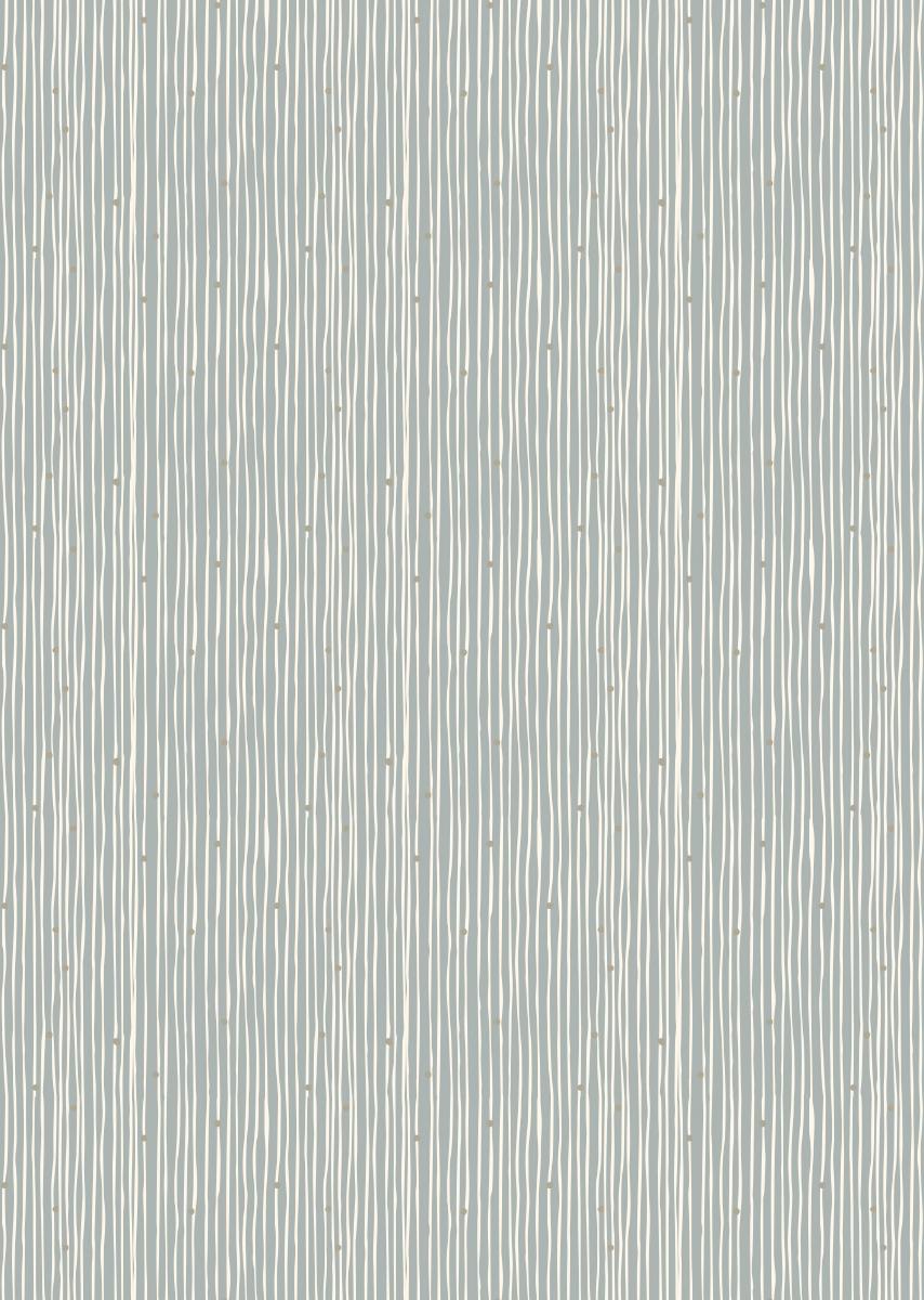 Papier peint chambre enfant ligné Bleu & Blanc