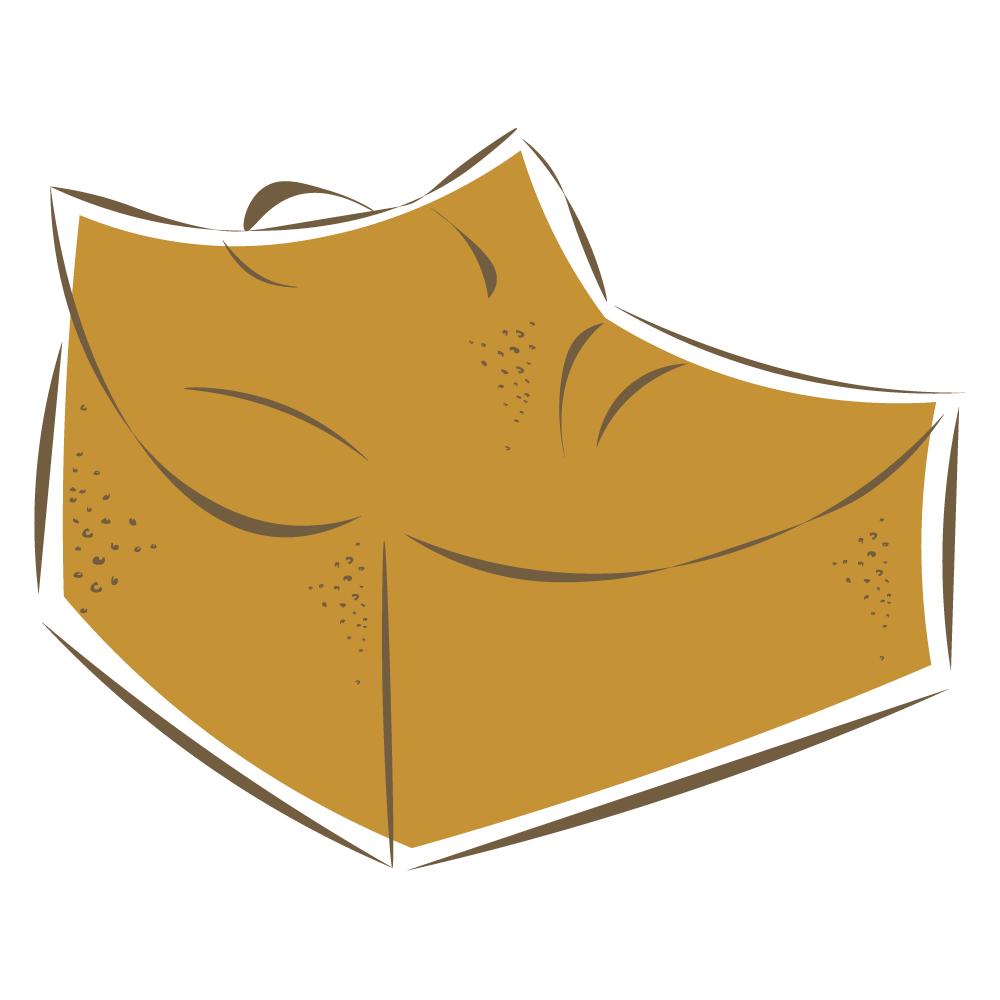 Pouf carré bouclette Ecru