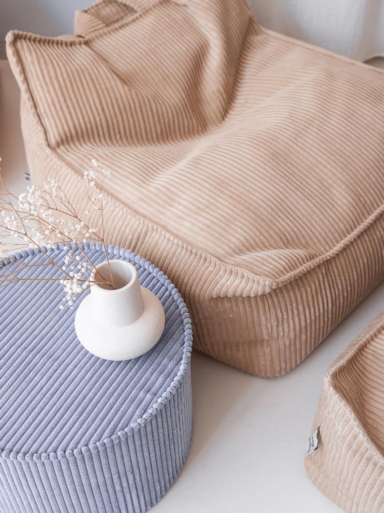 Fauteuil velours Beige