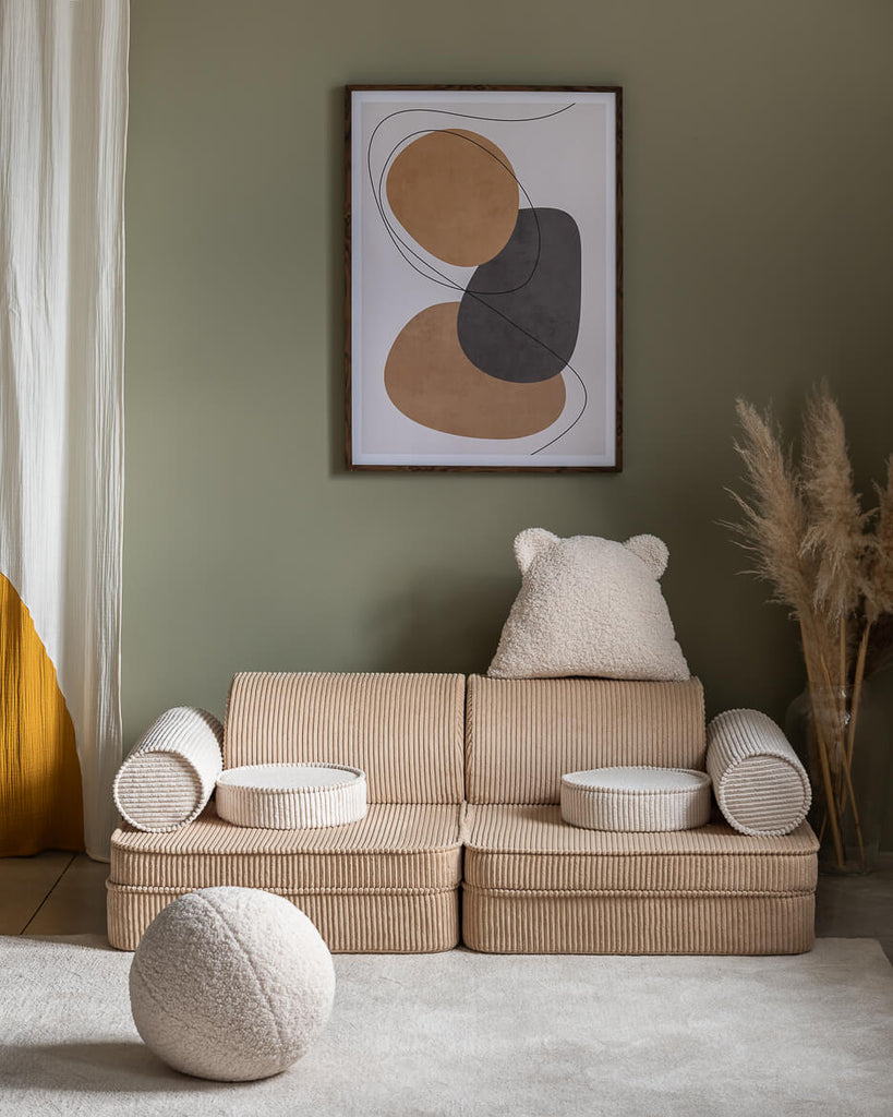Fauteuil enfant modulable Beige & écru