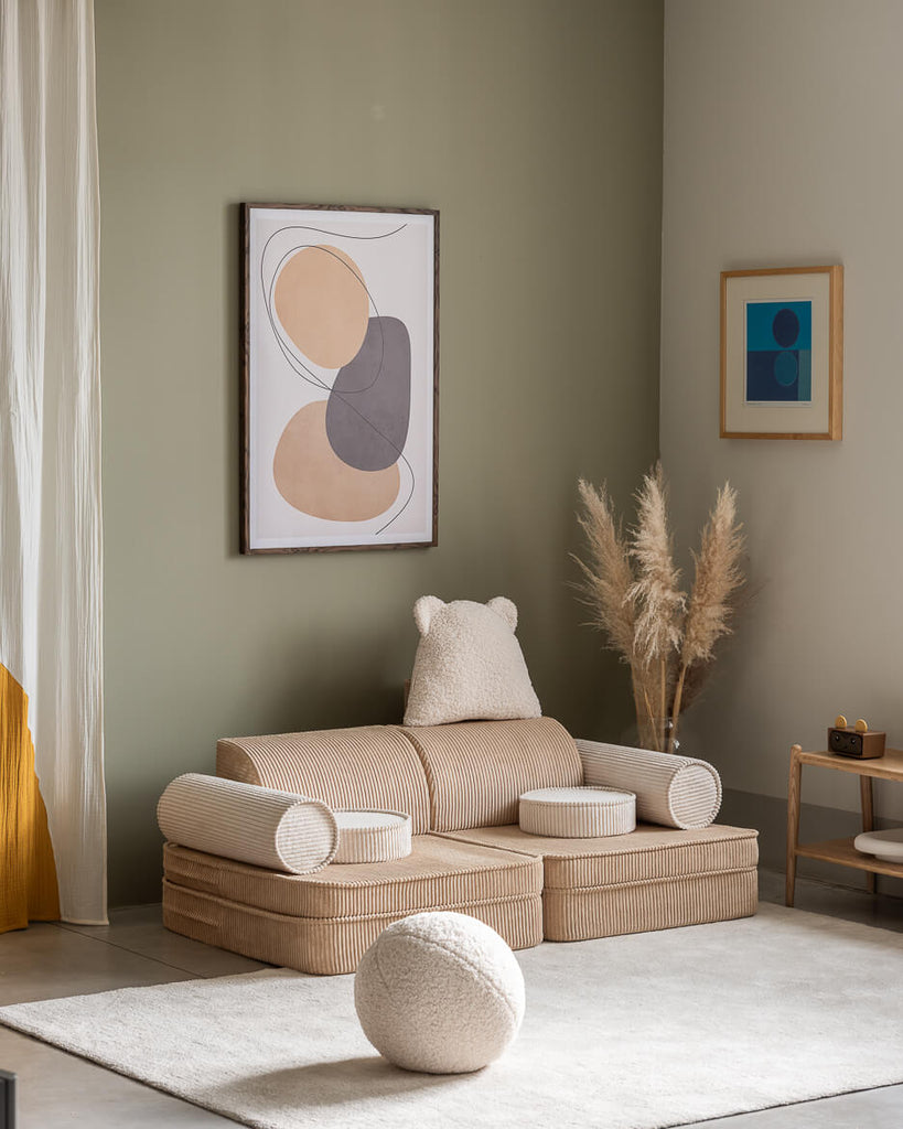 Fauteuil enfant modulable Beige & écru
