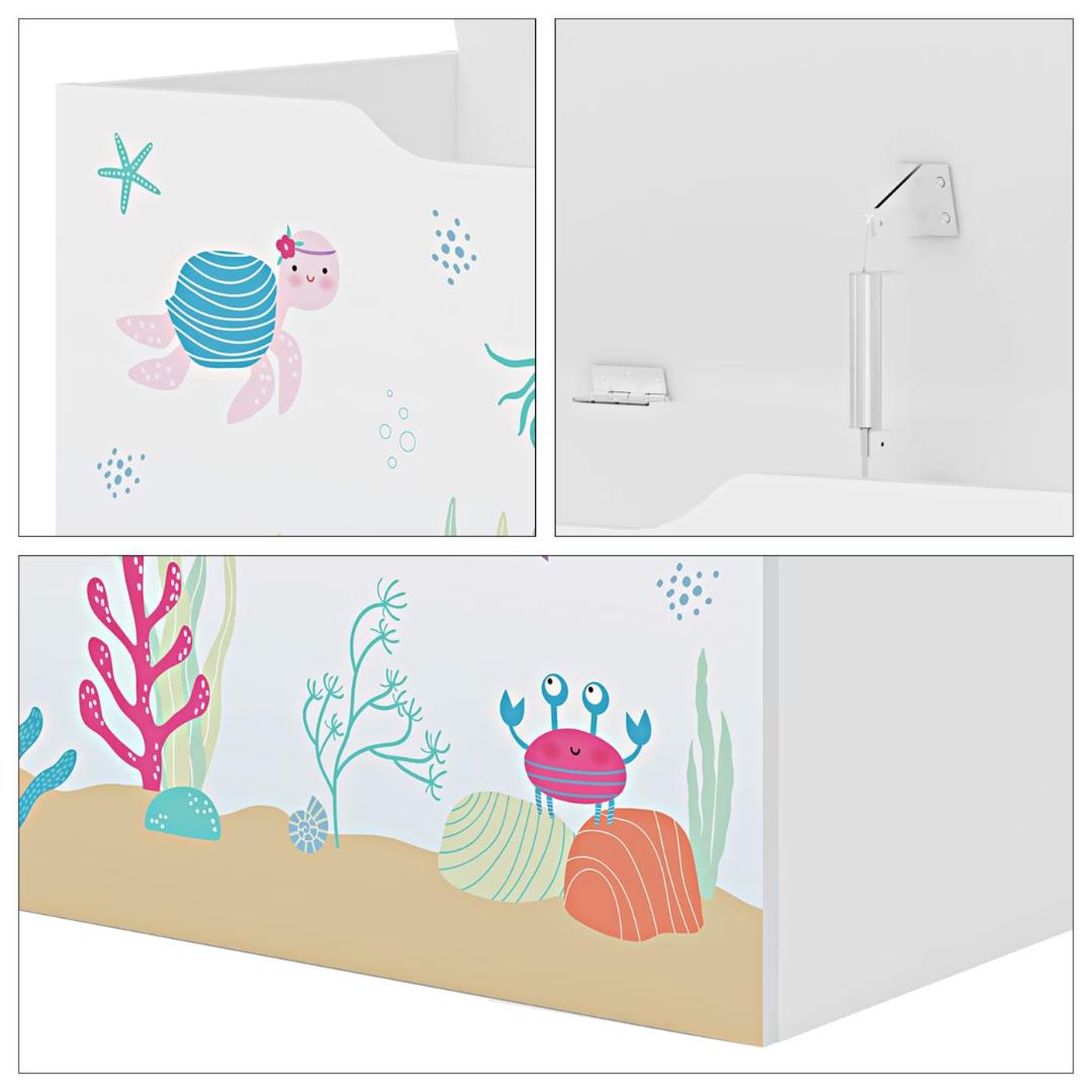 Coffre à jouets de rangement Océan