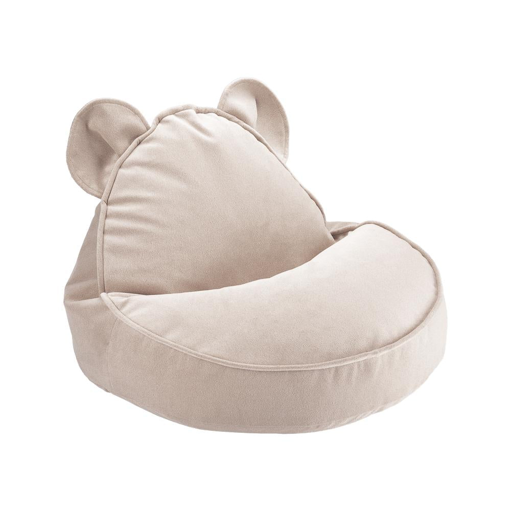 Fauteuil enfant ourson velours Beige